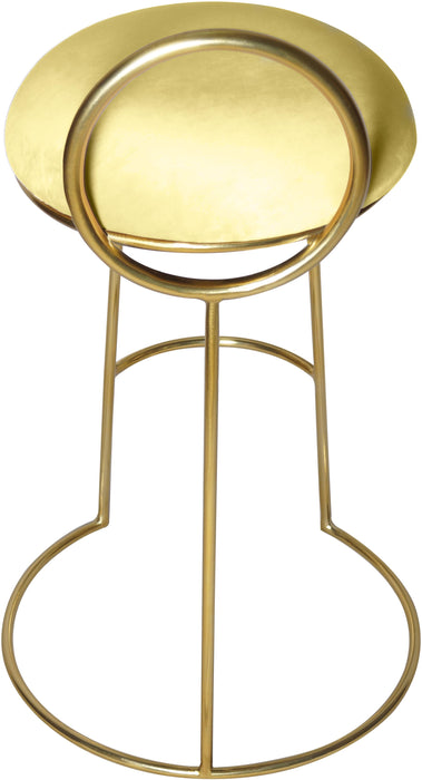 Ring Yellow Velvet Counter Stool