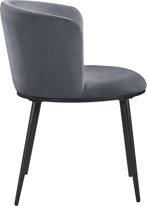 Skylar Grey Velvet Dining Chair