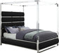 Encore Black Faux Leather King Bed (4 Boxes) image