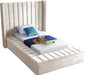 Kiki Cream Velvet Twin Bed (3 Boxes) image