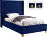 Savan Navy Velvet Twin Bed image