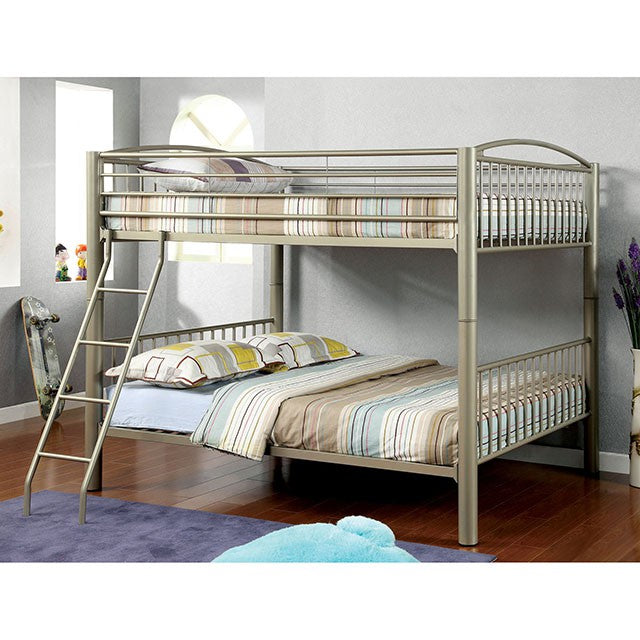 Lovia Metallic Gold Full/Full Bunk Bed